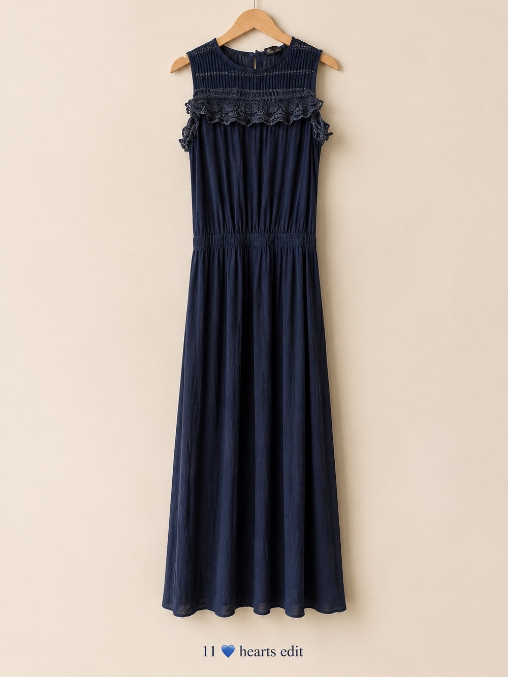 POL Navy Blue Sleeveless Midi Sundress Small New